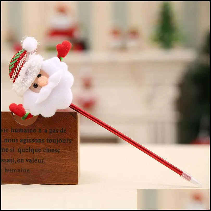 christmas cartoon pen santa claus/snowman/bear/elk xmas tree ornaments childrens gifts christmas decorations dhs