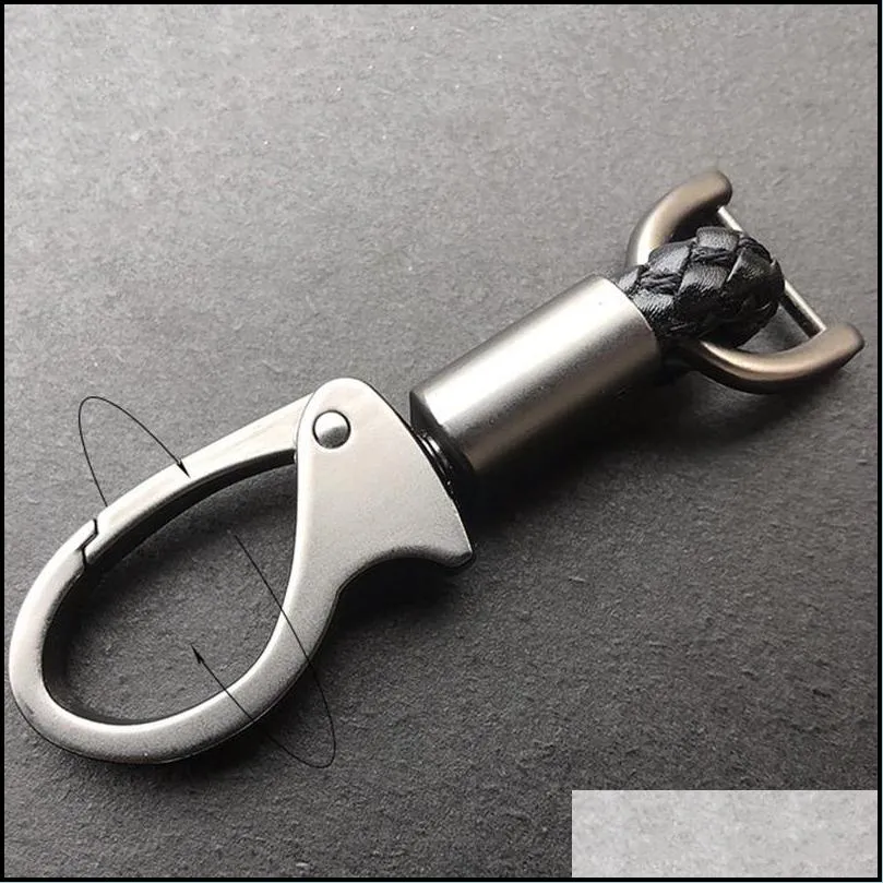 car keyrings holder key chain hand woven horseshoe buckle keychain keyring gift 4 colors