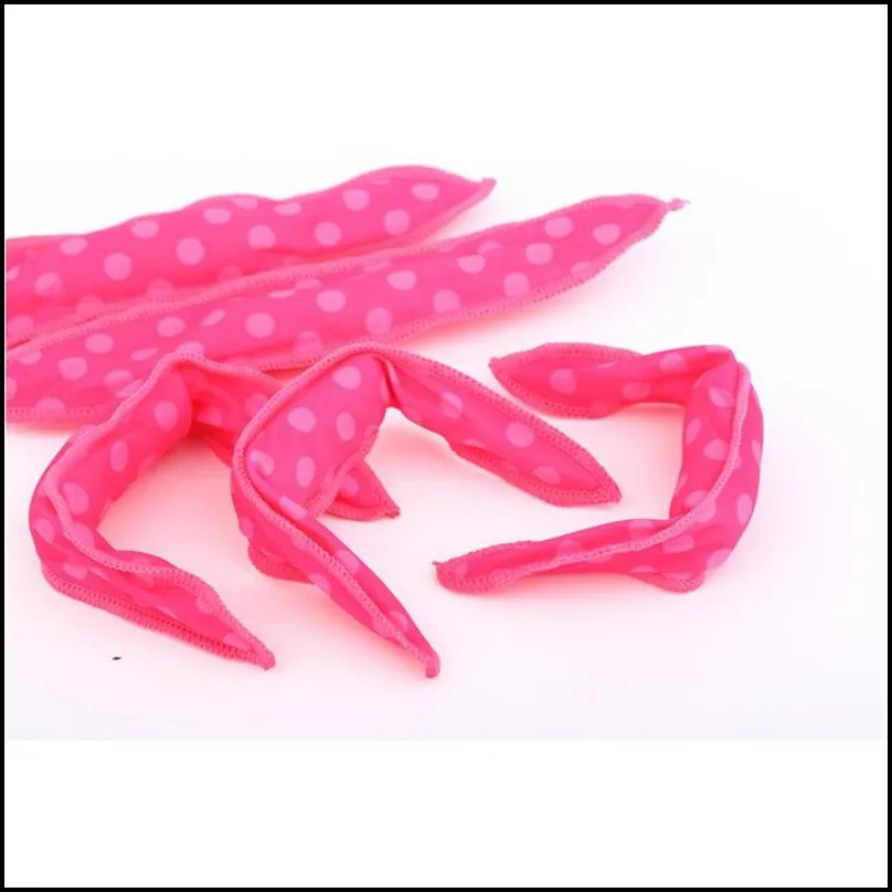 night sleep soft diy styling foam roller tools magic flexible curler innovative hair rollers polka dot