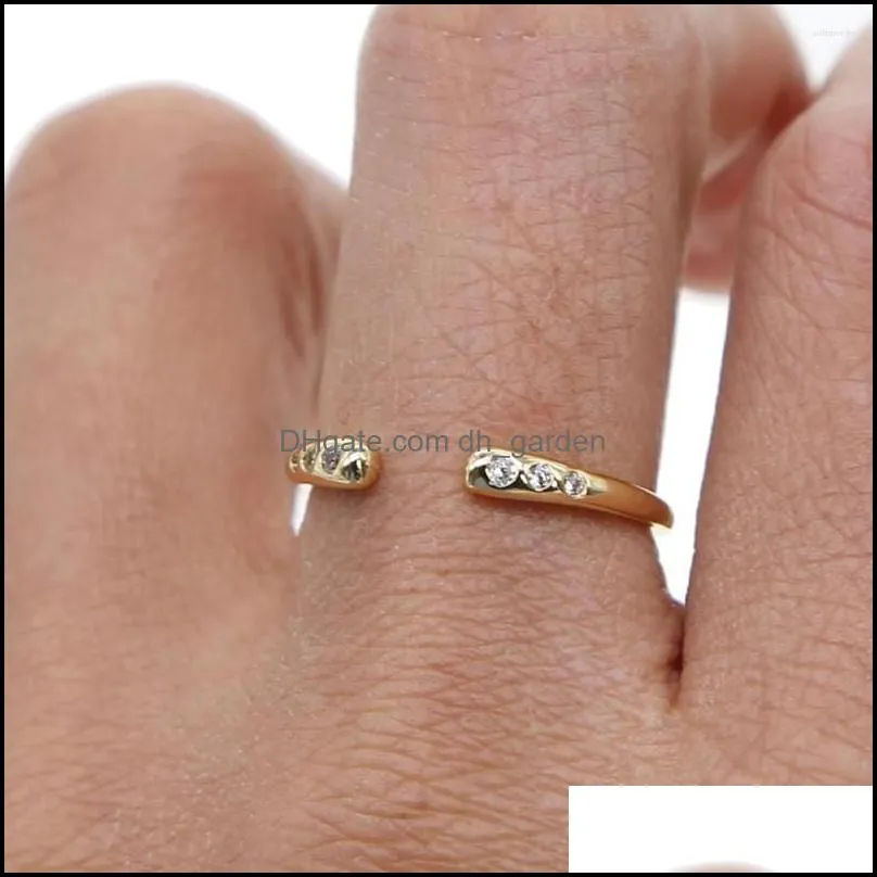 wedding rings quality fashion double cz knuckle ring micro clear zircon crystals opening thin tail delicate dainty for women gift