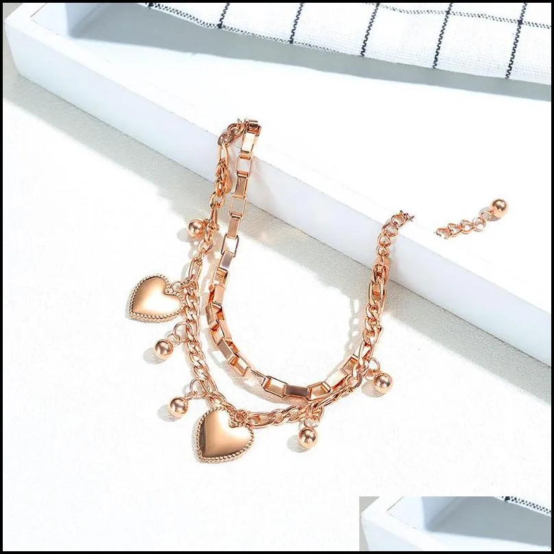 moon bracelets gold heart shiny crystal stone chain jewelrys for women accesorioss jewelry 11 styles