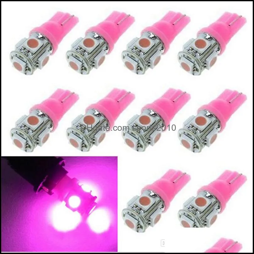 100x truck 12v 24v led t10 194 168 w5w 5smd 5050 5smd led wedge light bulb car lamps auto side marker clearance light white green