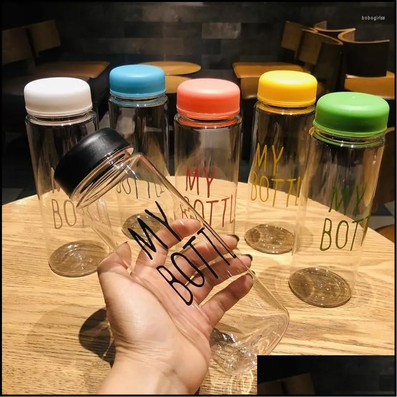 water bottles 500ml plastic my bottle portable cup for girls kids korean frosted drinking heat resistant leakproof