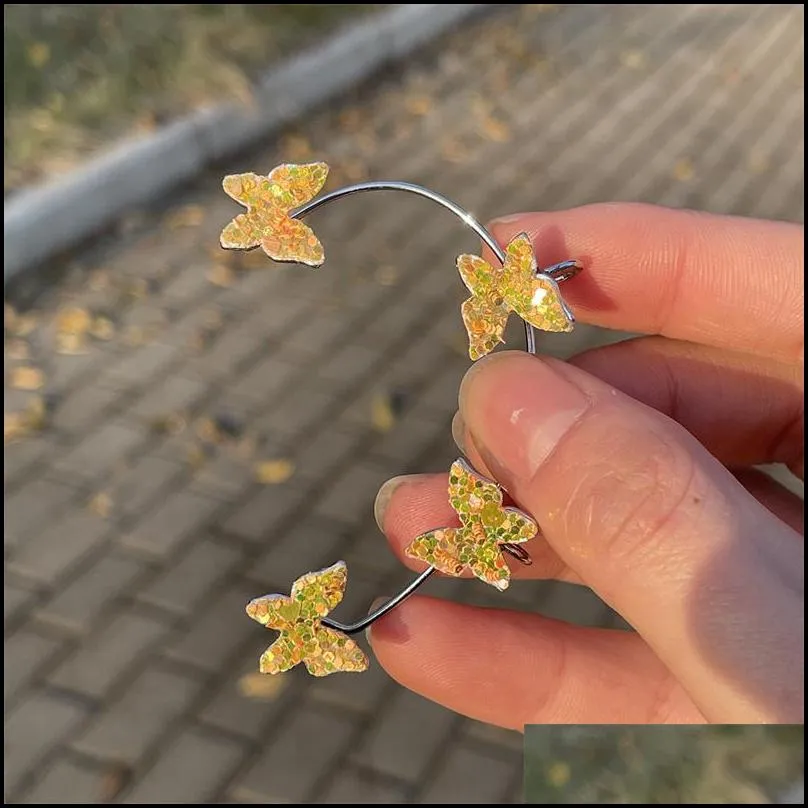 korean style butterfly ear clips without piercing for women sparkling zircon ear cuff clip earrings wedding party jewelry gifts