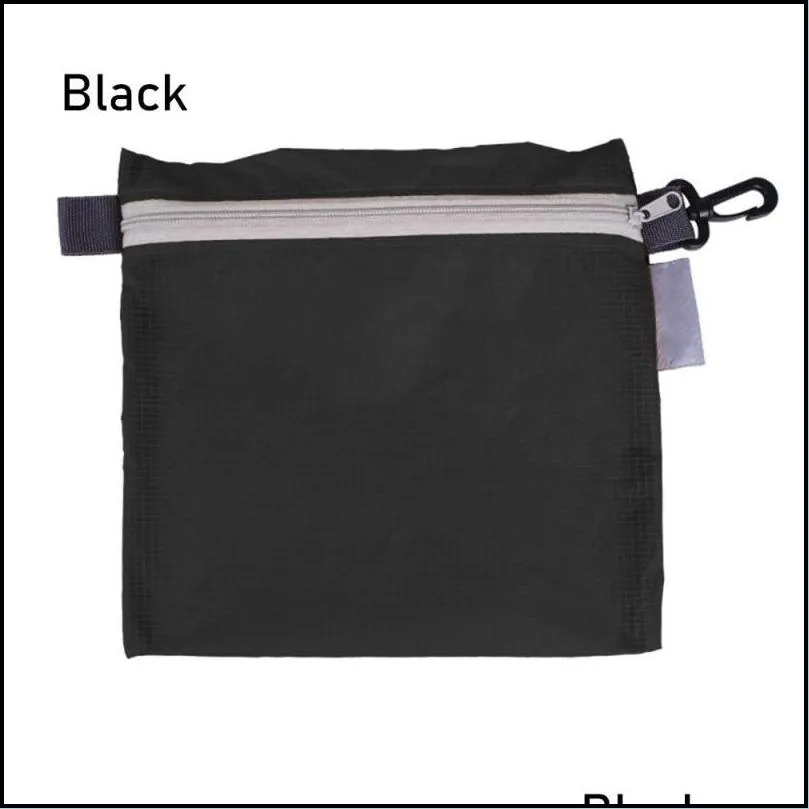 storage bags 4 color nylon coated silicon fabric waterproof zipper hook bag outdoor camping hiking travel pocket pouch organizer