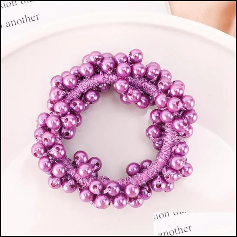 woman pearl hair ties fashion korean style hairband scrunchies girls ponytail holders rubber band hair accessories