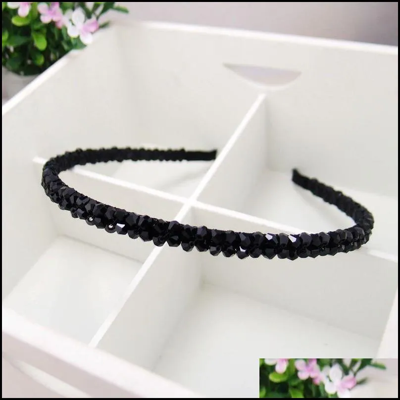 shinny crystal headbands beaded hair hoop diamond hairband for women rhinestone head accessories