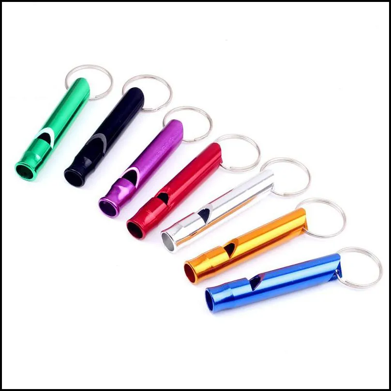 mini whistles keychain party favor outdoor emergency survival whistle multifunctional training whistle mixed colors