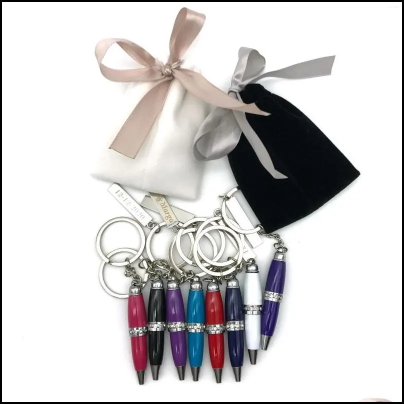 party favor 50pcs ball point pen keychain with personalized engraved metal nameplate wedding gift favors high school graduation 2022