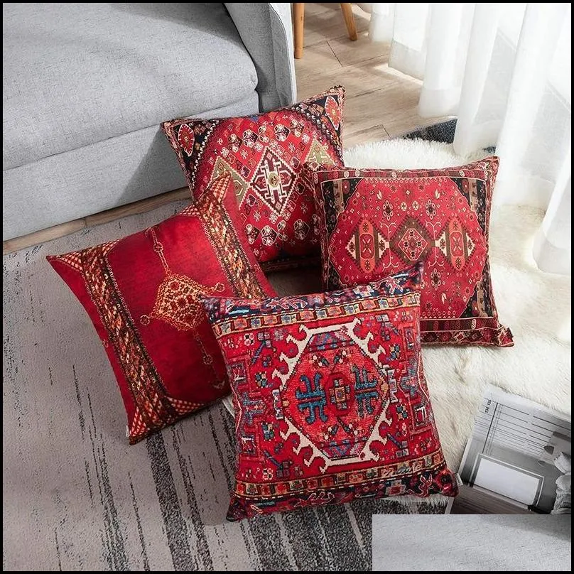 pillow case christmas throw pillowcase cover  style linen cases multicolor cushion for sofa bedroom home el decor