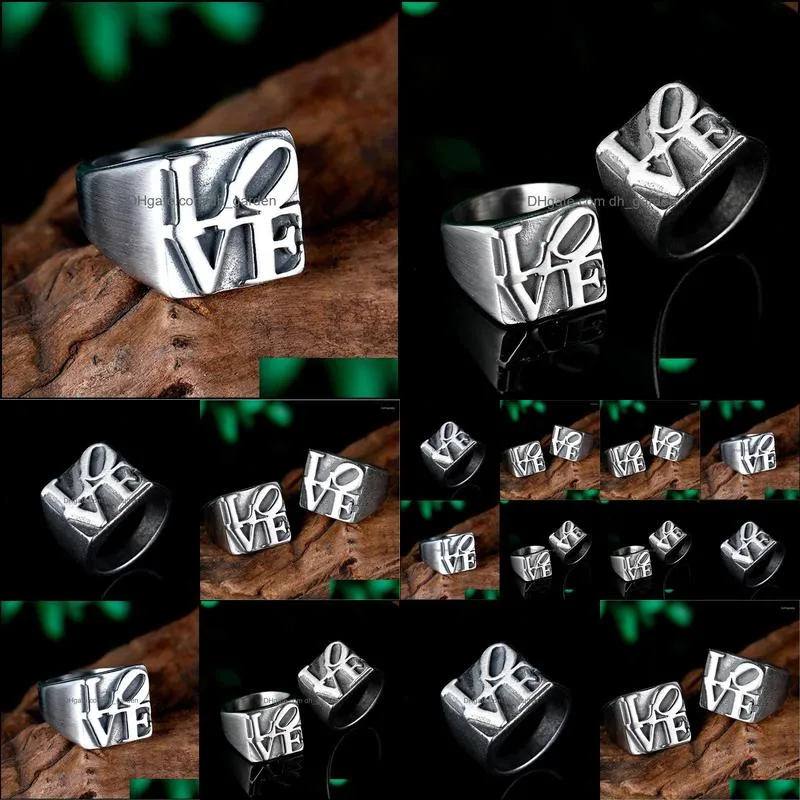 wedding rings stainless steel good quality love ring vintage hammer retro punk jewelry finger man engagement gift wholesale anelwedding