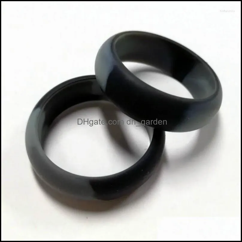 wedding rings 8mm military army hypoallergenic silicone finger black blue camouflage environmental rubber ring for men women casual