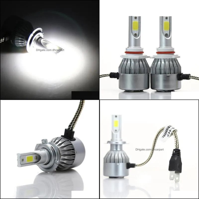 50 pair 12v 6000k h7 car led headlight h1 h3 h4 h11 h13 9006 9007 880 auto led bulb c6 automobiles headlamp fog lamp