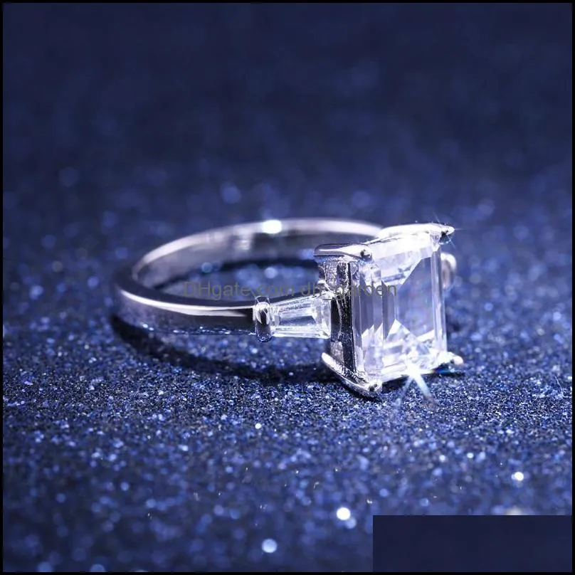 wedding rings visisap 7mm emereld shape zircon for women engagement finger ring gifts lover girl drop jewelry b2816wedding brit22