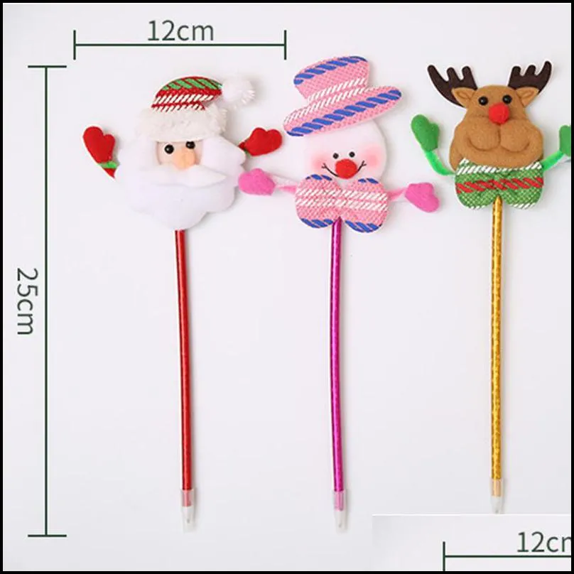 christmas cartoon pen santa claus/snowman/bear/elk xmas tree ornaments childrens gifts christmas decorations dhs