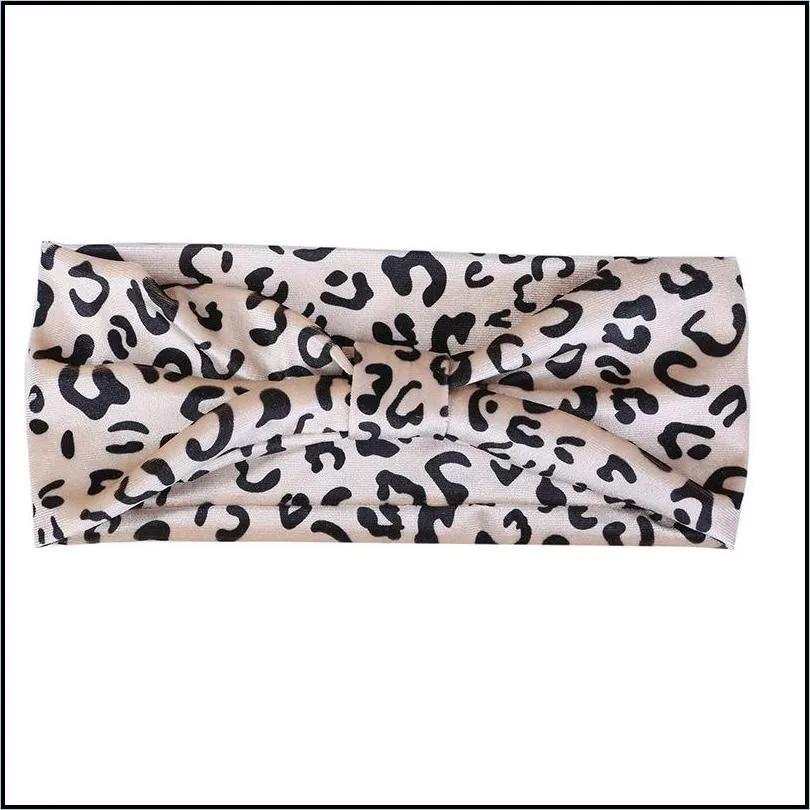 women leopard cross headbands turban hairbands elastic stretch hair band hair accessories headwear fashion leopard hairband