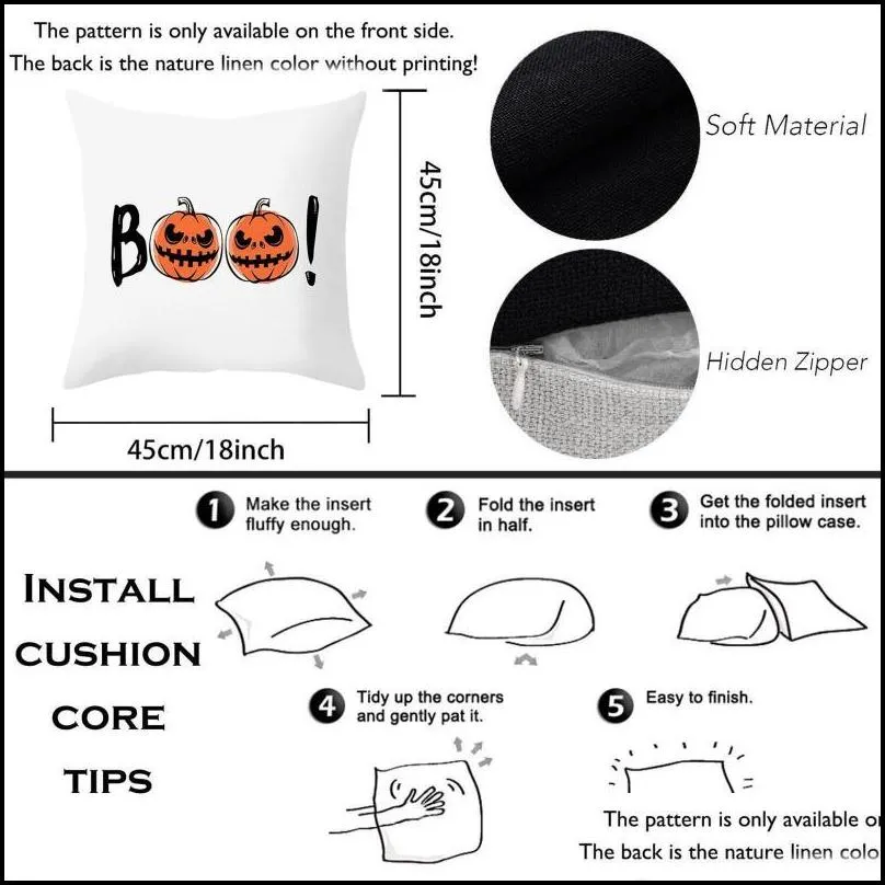 pillow case happy halloween pumpkin peach skin pillowcase anime hug cases home decor easily your sofa and other pillows bed