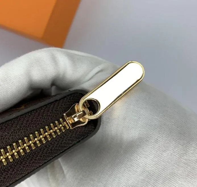 Fashion women wallet PU Leather wallet single zipper wallets lady ladies long classical purse with card 60017 orange box