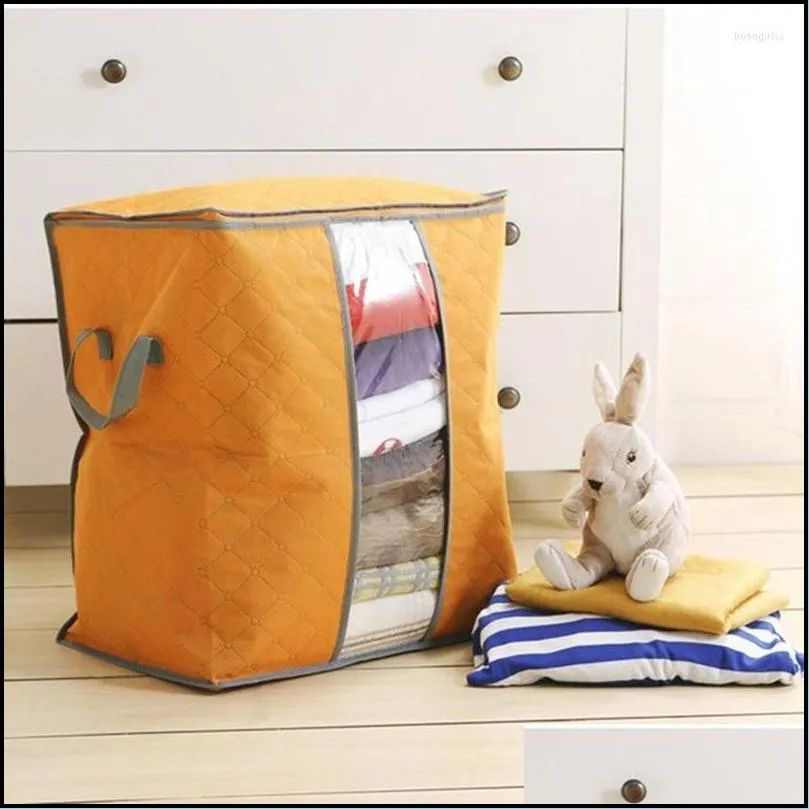 storage bags large foldable clothes nonwoven organizer waterproof folding box household tools