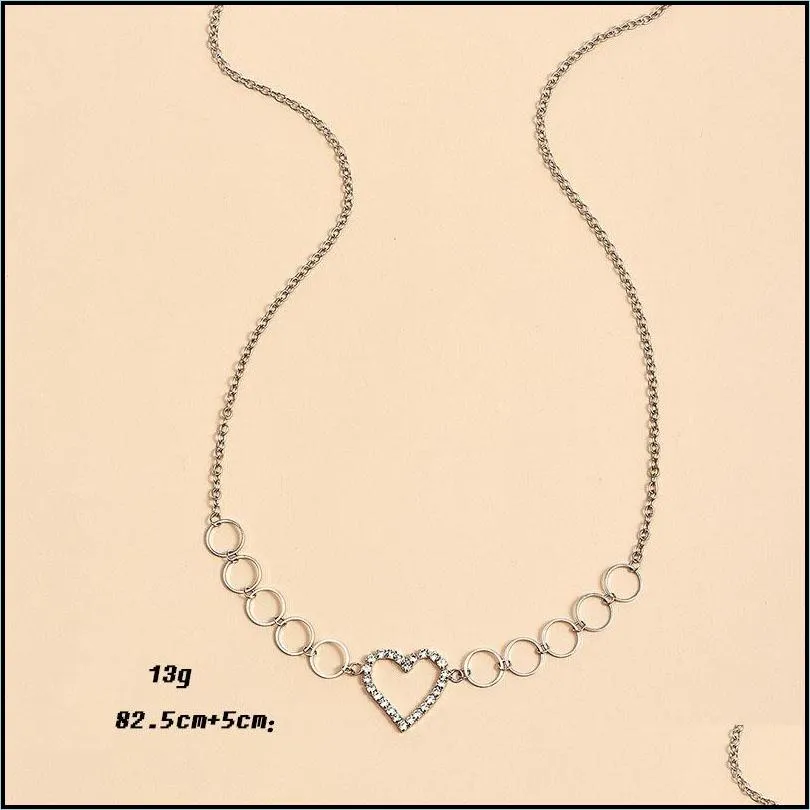 women fashion rhinestone heart waist chain belt jewelry crystal belly body chain sexy party jewelrys