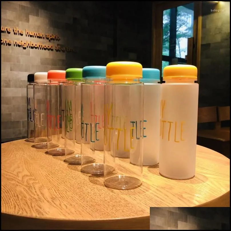 water bottles 500ml plastic my bottle portable cup for girls kids korean frosted drinking heat resistant leakproof