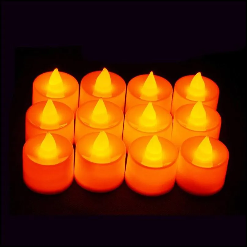 halloween candles lights 8 colors battery operated led candles flameless flickering weeding birthday party decoration lighting