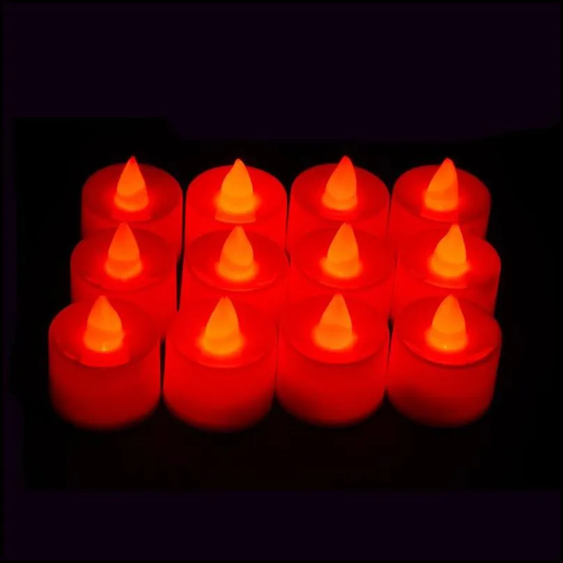 halloween candles lights 8 colors battery operated led candles flameless flickering weeding birthday party decoration lighting