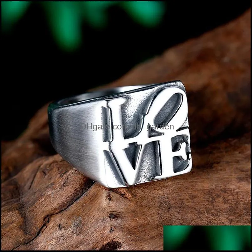 wedding rings stainless steel good quality love ring vintage hammer retro punk jewelry finger man engagement gift wholesale anelwedding