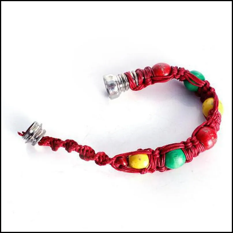 creative beaded bracelet pipe portable hidden filter metal cigarette holder household smoking accessories 28cm