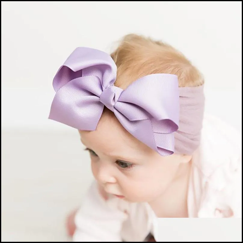 5 inch soft elastic nylon headbands hair bows headbands hairbands for baby girl toddlers infants newborns