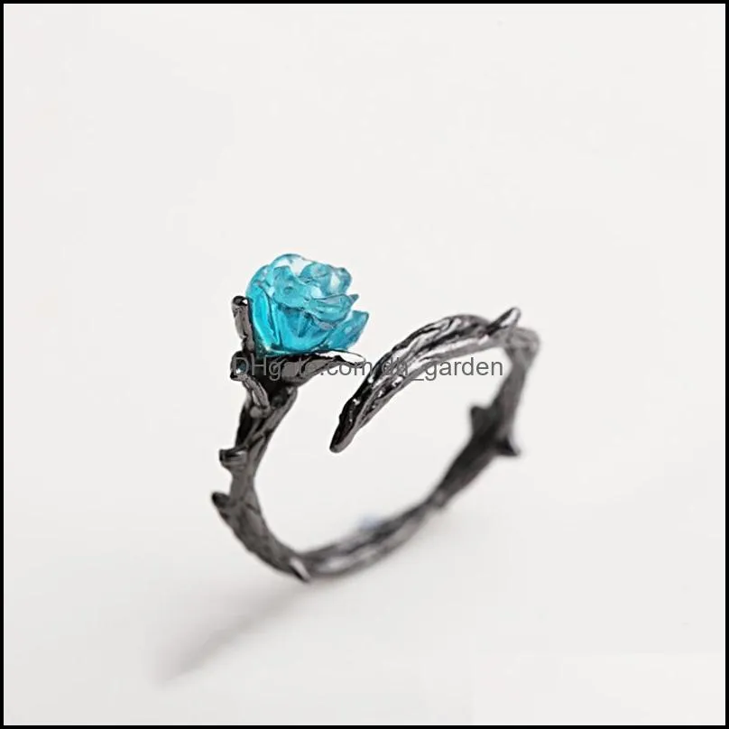 wedding rings 925 sterling silvers ringss joker hand jewelry elegant female korean rose ring silver brit22