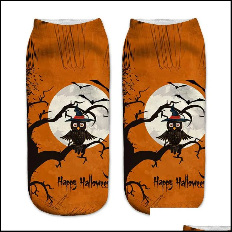 3d halloween socks printed pattern santa claus emoticons men and women soft texture socks halloween gift 12 style
