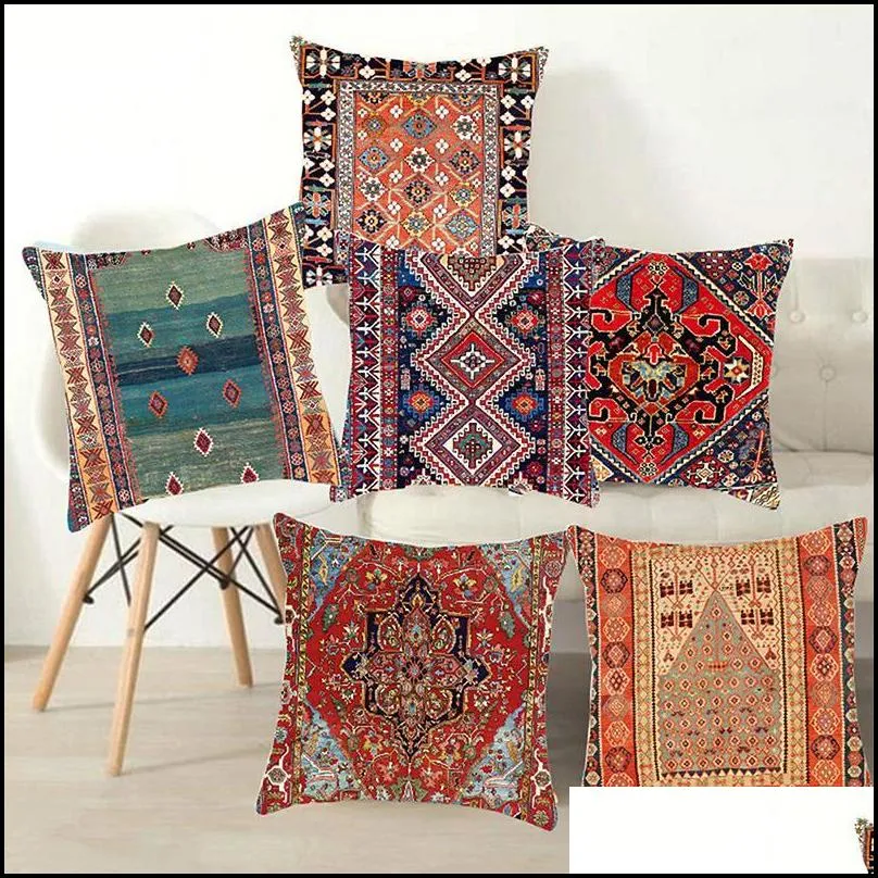 pillow case christmas throw pillowcase cover  style linen cases multicolor cushion for sofa bedroom home el decor