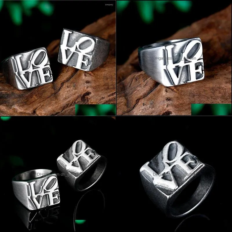 wedding rings stainless steel good quality love ring vintage hammer retro punk jewelry finger man engagement gift wholesale anelwedding