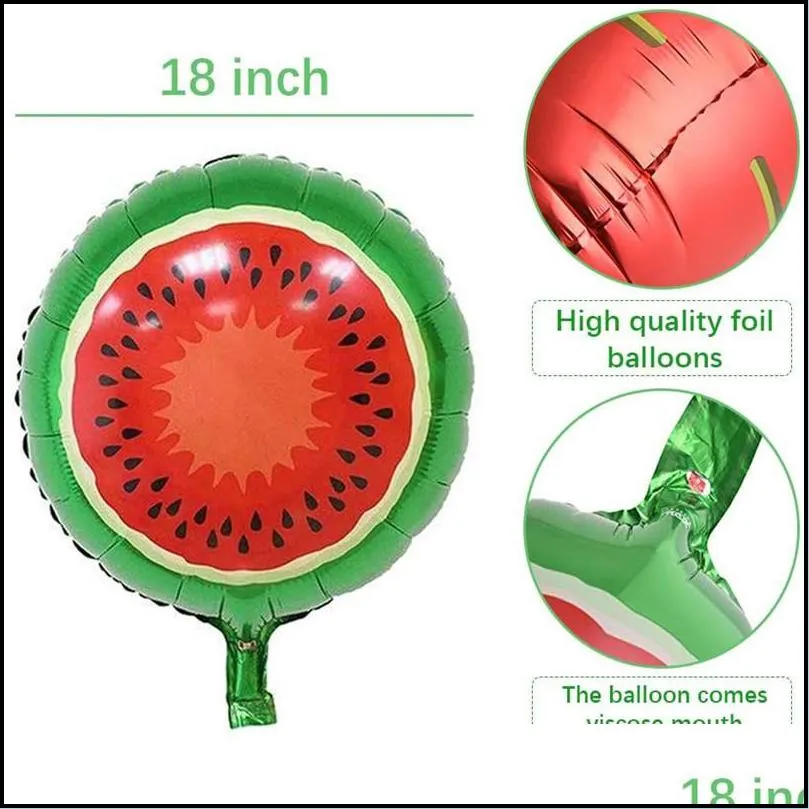 fashion fruit shape foil balloon pineapple watermelon ice cream  balloons birthday party baby shower decoration