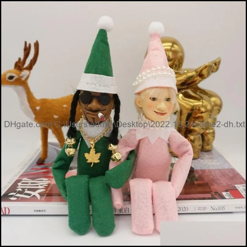 snoop on a stoop christmas elf doll long bendy toy funny gifts for friend holiday decoration new year gifts fy3995 ls1022