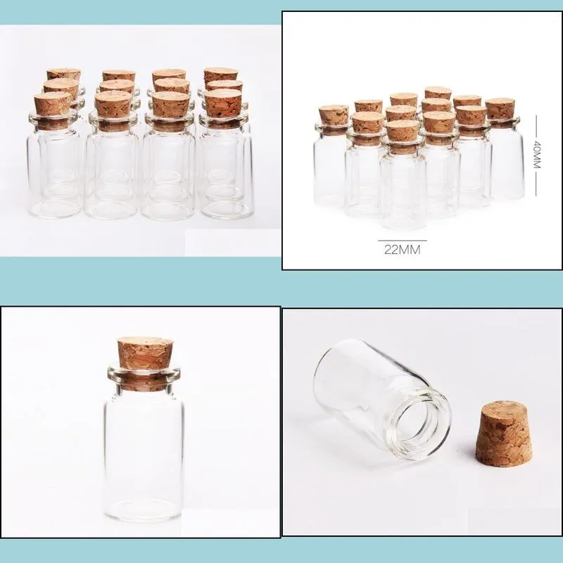 storage bottles jars quevinal 500 pcs/lot 7ml clear small cute mini cork stopper glass containers wishing bottle craft