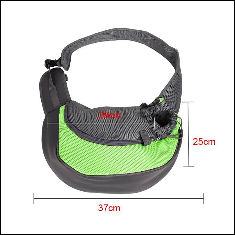 6 colors crossbody pet backpack dogs carrier mesh breathable fashion travel bags portable cat and dog shoulder bag