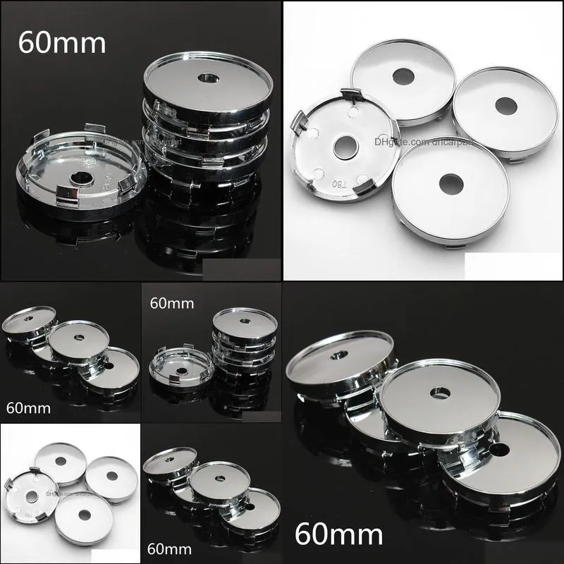 4pcs for ford wheel hub cap center cover diameter 60mm abs aluminum hubcap logo covers