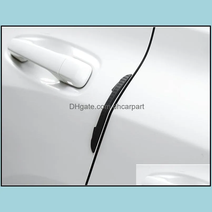 4pcs car sticker car door guard edge protector buffer scratch crash bar strip auto bumper corner trim molding guards