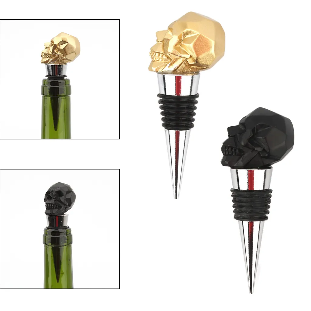 stainless decorative skull wine bottle stopper beverage saver reusable