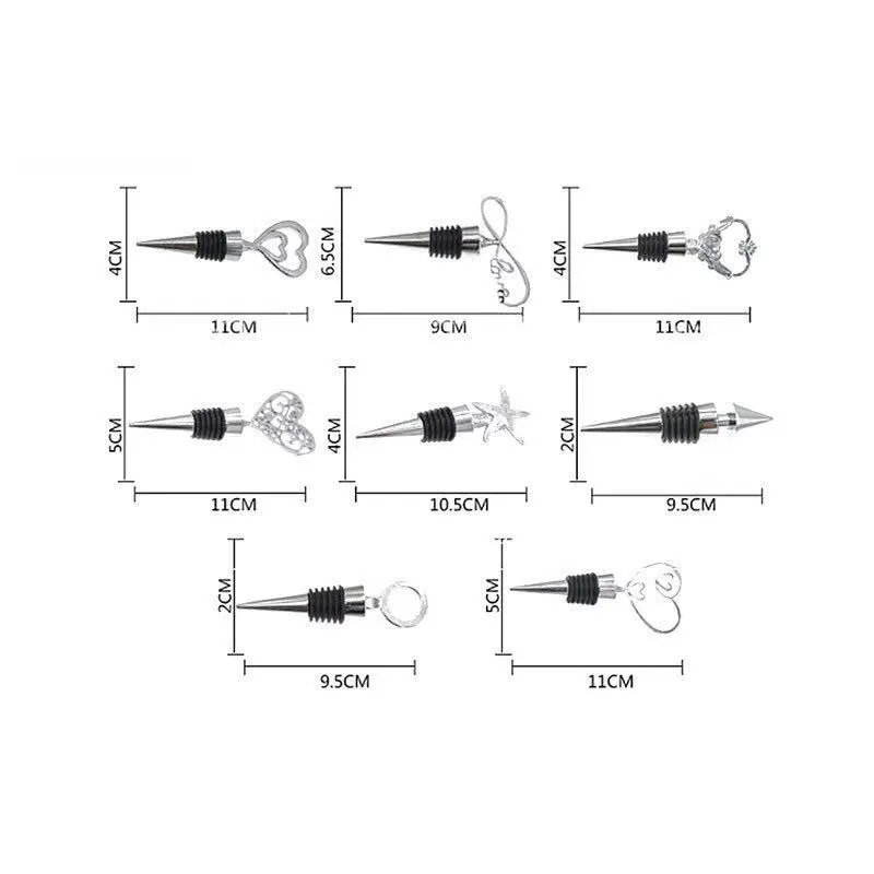 love heart shape starfish mr ampmrs wine bottle stopper zinc alloy reusable plug keep wine  for sweetheart favors wedding gift
