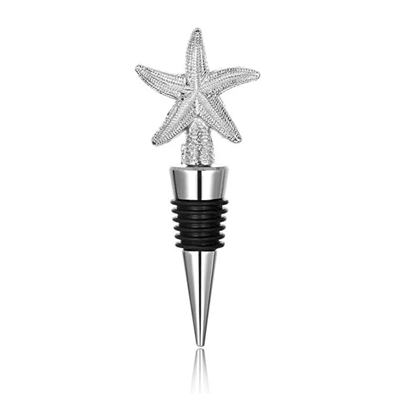 love heart shape starfish mr ampmrs wine bottle stopper zinc alloy reusable plug keep wine  for sweetheart favors wedding gift