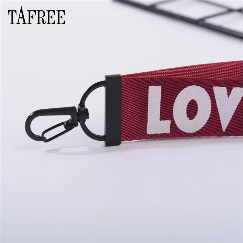 ta love love neck wrist strap webbing keychain id holder lanyard mobile phone ribbon key belt accessories key chains 