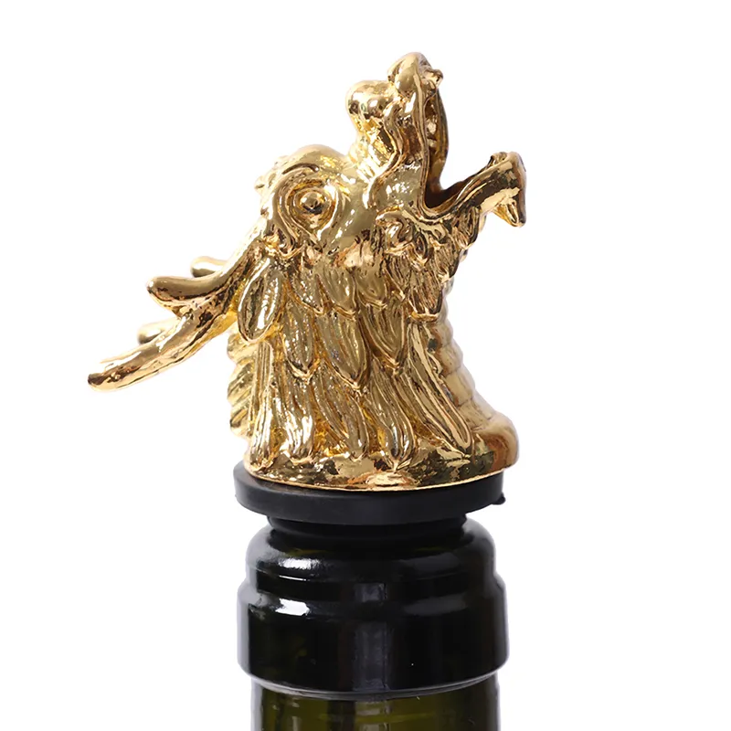 1pc zinc alloy animals head wine pourer wine bottle stoppers wine aerators gift home wine stopper