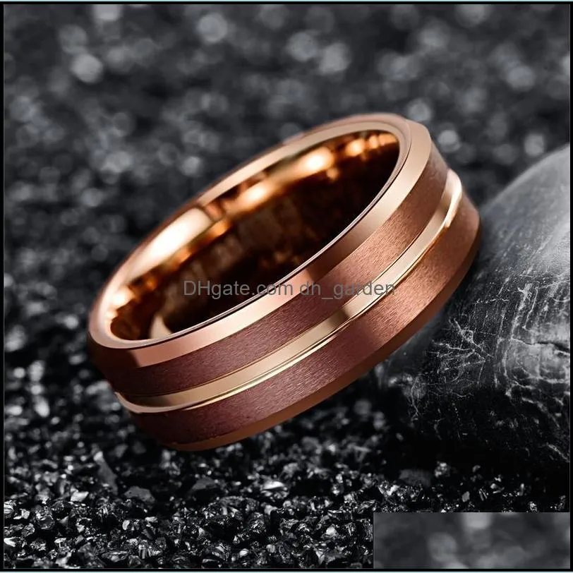 wedding rings engrave i love you promise tungsten ring for men women rose gold color classic couple ringswedding brit22