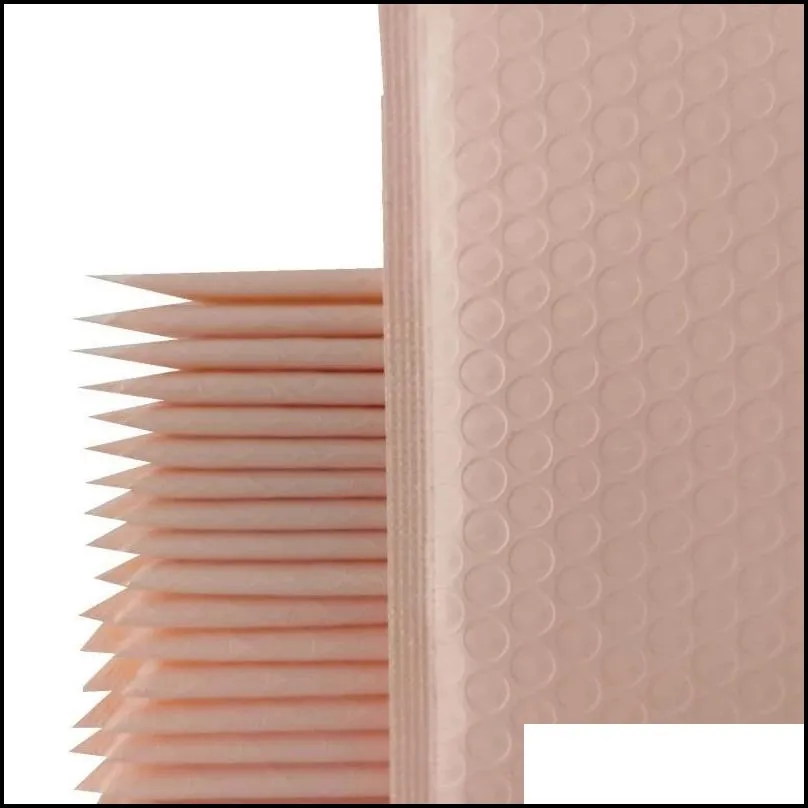 50pcs pink poly bubble mailers padded envelopes bulk lined wrap polymailer bags for packaging maile self seal 220427