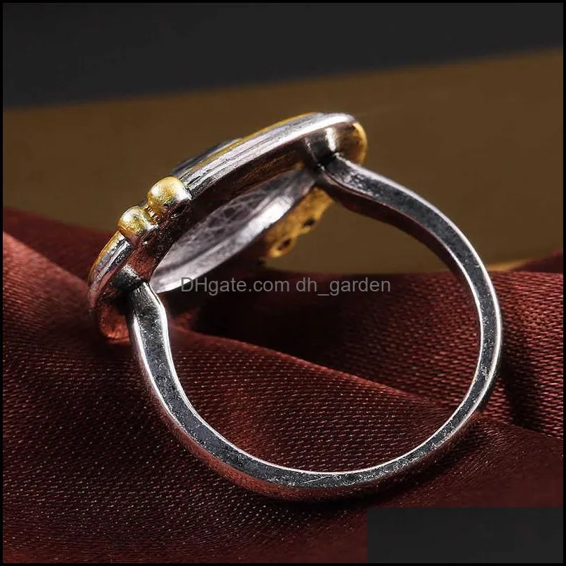 wedding rings vintage two tone zircon cubic ring retro party finger for women engagement size 610wedding brit22