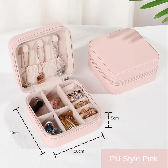 2022 jewelry organizer display travel pujewelry case boxes travel portable jewelry box storage organizer earring holder gift