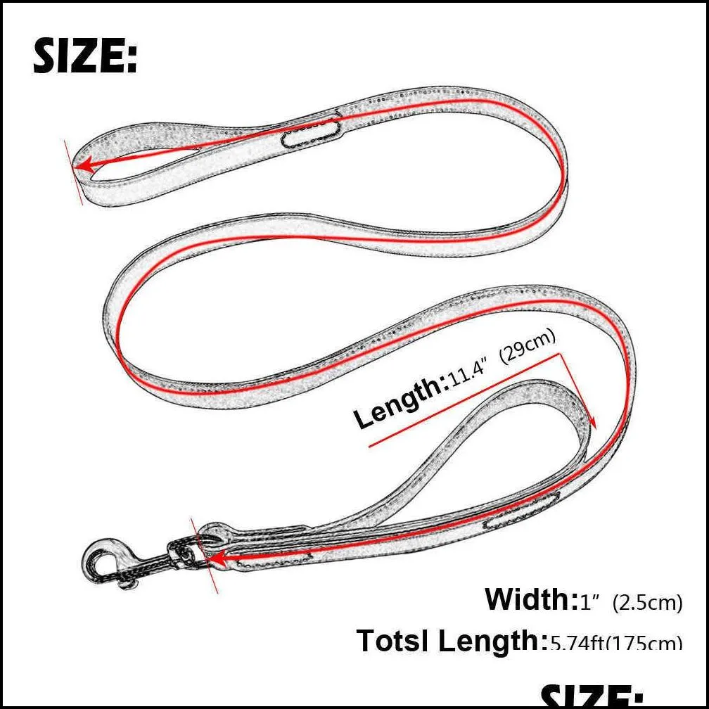 geniune leather pet dog leash rope training walking lead leashes for medium large dogs quick control with 2 handles 211022